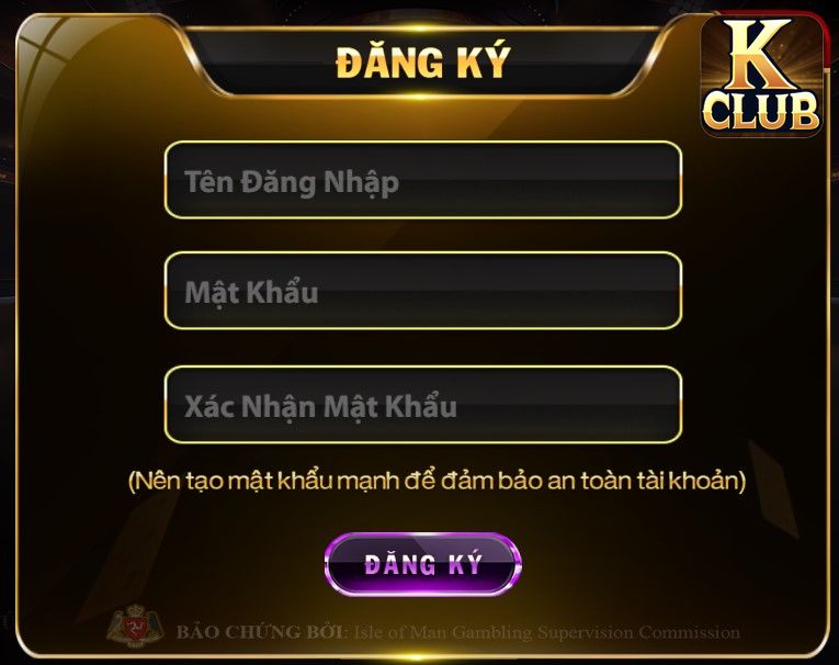 Tạo tài khoản Kclub bước đầu tiên để tham gia